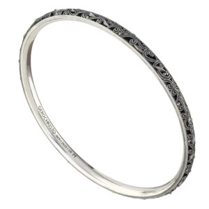 Kallisto Bangle Bracelet in Black plated Silver 925 - Image 2