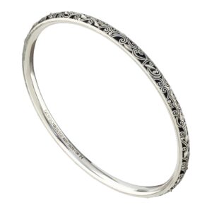 Kallisto bangle Bracelet in oxidized silver - Image 3