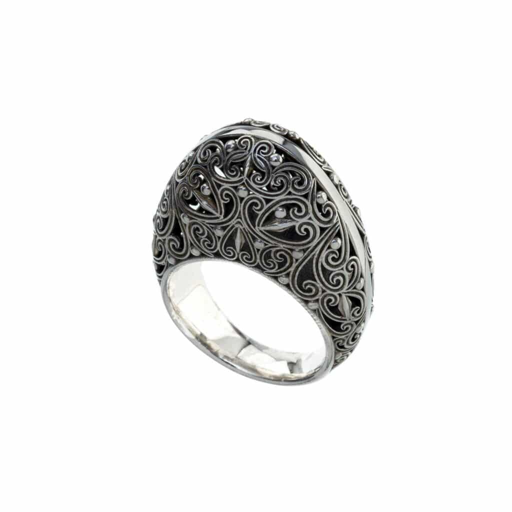 Kallisto Ring in Black plated sterling silver