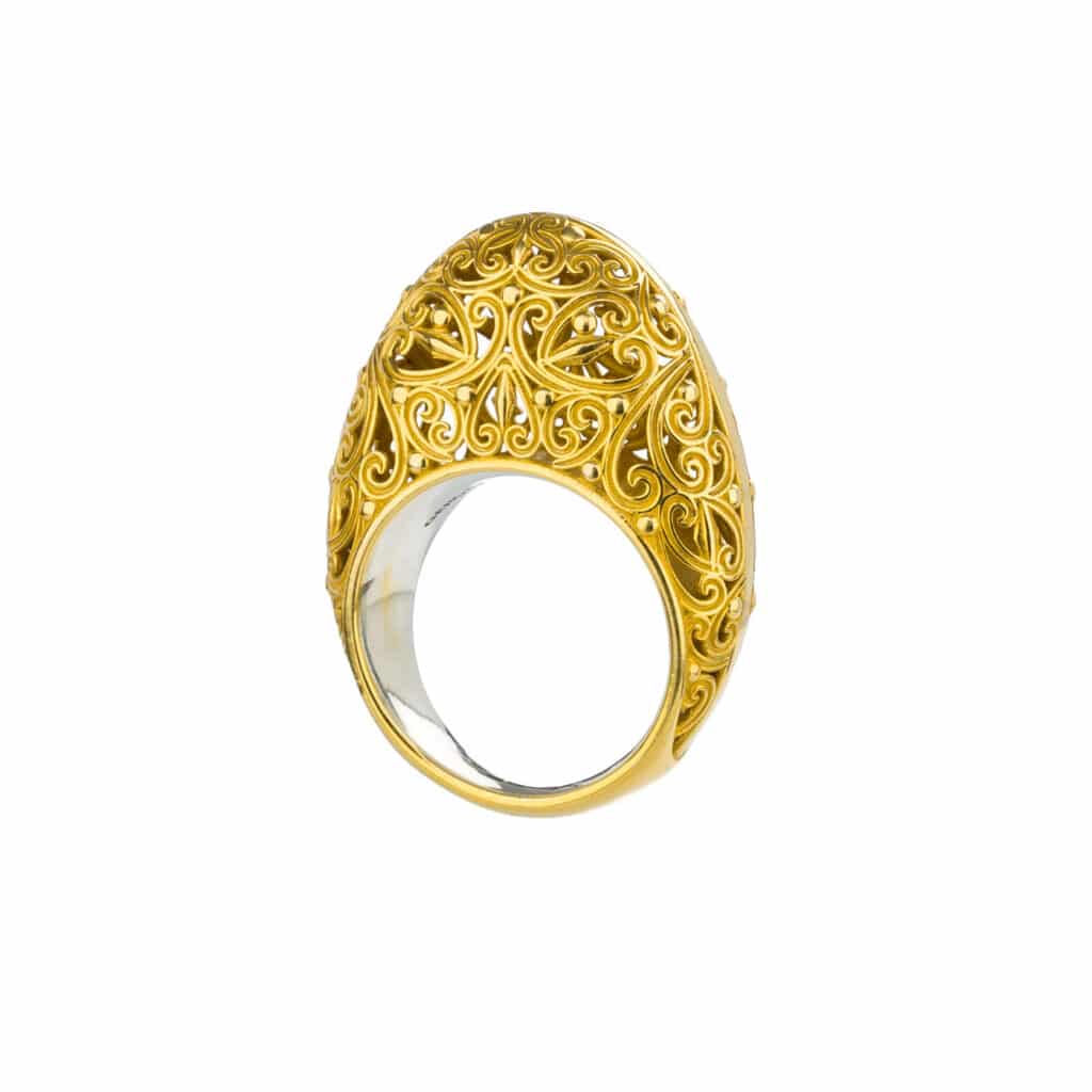 Kallisto Ring in Gold plated sterling silver - Image 3