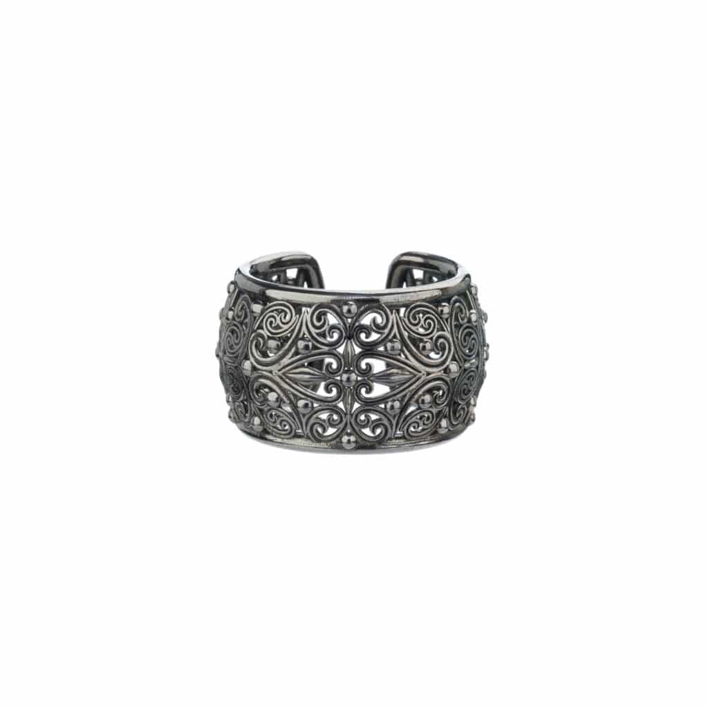 Kallisto Ring in Black plated sterling silver