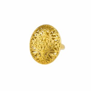 Kallisto Oval  Ring in Gold plated sterling silver