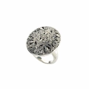 Kallisto Oval Ring in oxidized silver - Image 3