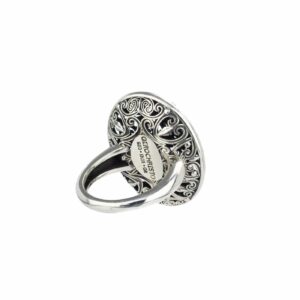 Kallisto Oval Ring in oxidized silver - Image 4