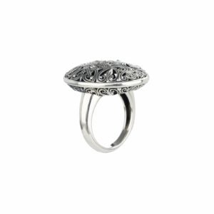 Kallisto Oval Ring in oxidized silver - Image 5