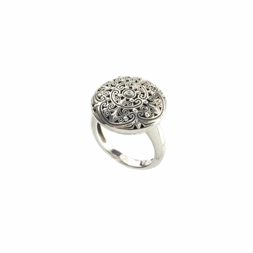 Kallisto Ring in oxidized silver