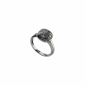 Kallisto Cushion Ring in Black plated sterling silver - Image 2