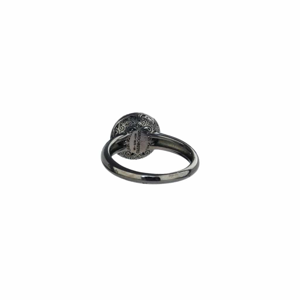 Kallisto Round Ring in Black plated sterling silver - Image 3