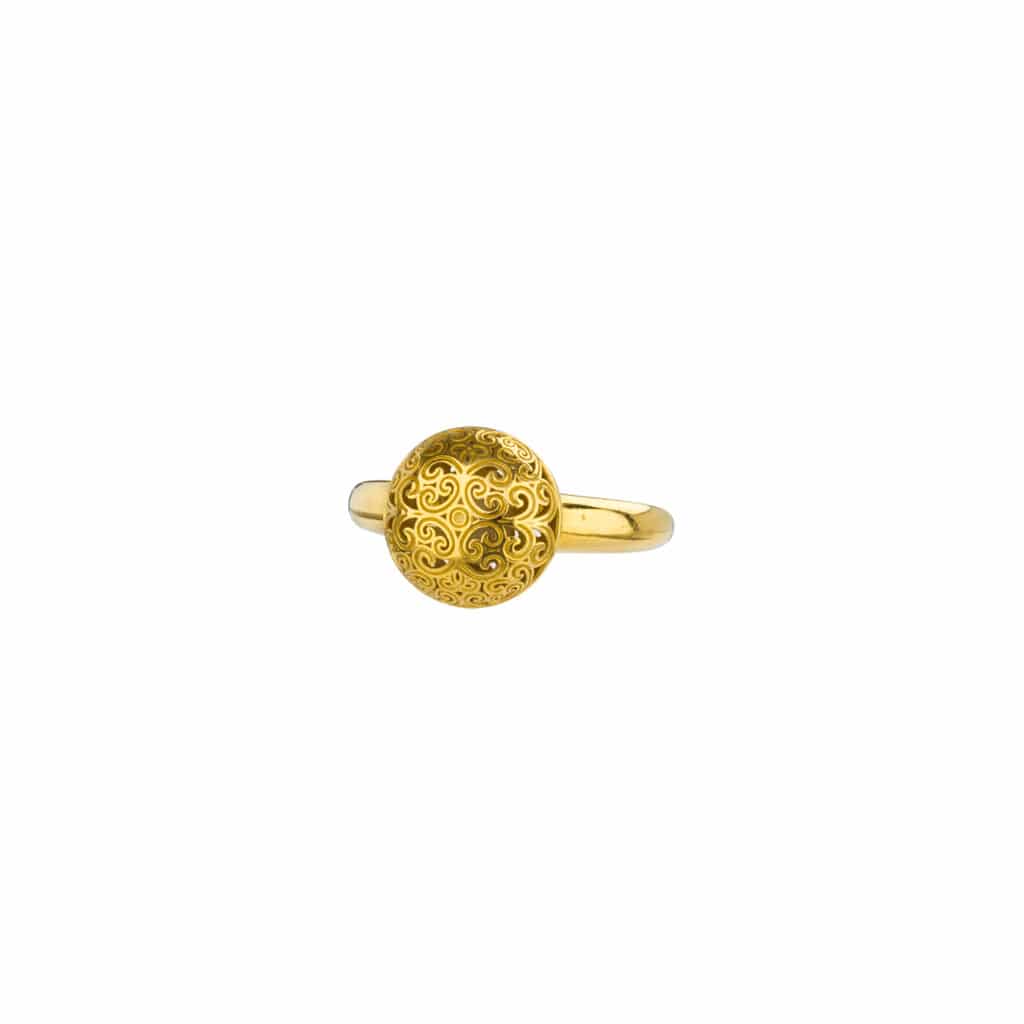 Kallisto Round Ring in Gold plated sterling silver