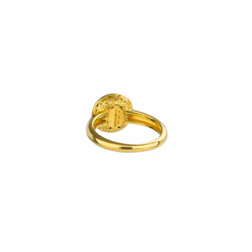 Kallisto Round Ring in Gold plated sterling silver - Image 3