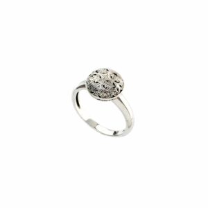 Kallisto Round Ring in oxidized silver - Image 2