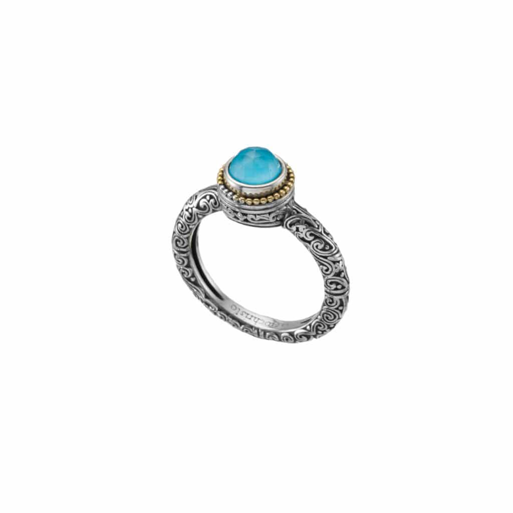 Eden's Garden 1 Stone Ring in 18K Gold and Sterling Silver - Image 4