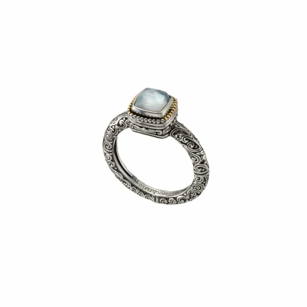 Eden's Garden 1 Stone Ring in 18K Gold and Sterling Silver - Image 4