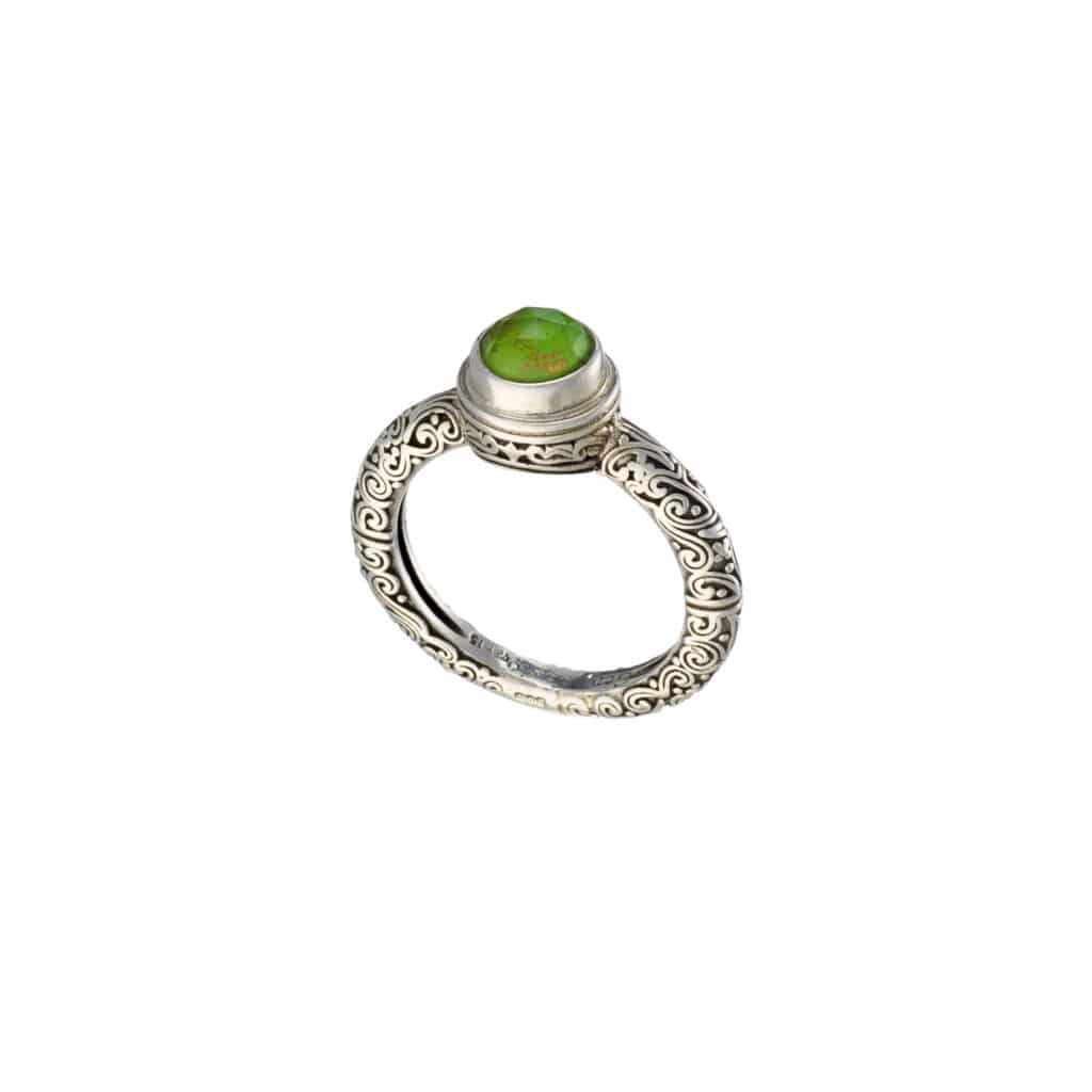 Eve ring in sterling silver and Doublet stone