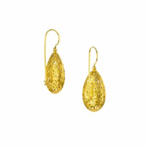 Kallisto teardrop Earrings in Gold plated silver 925 - Image 2