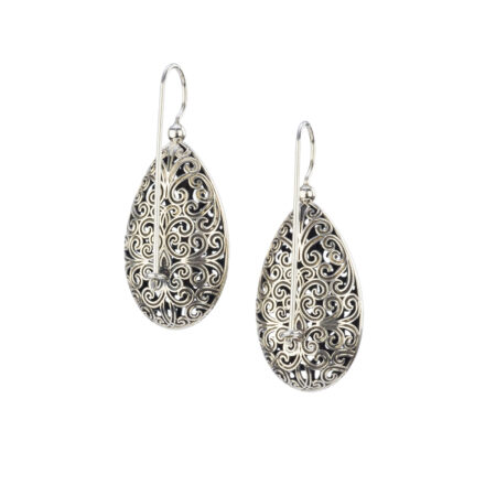 Kallisto Teardrop Earrings in oxidized Silver 925 - Image 2