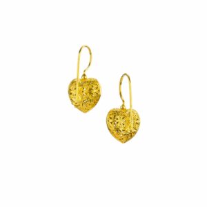 Kallisto Heart Earrings in Gold plated silver 925 - Image 2