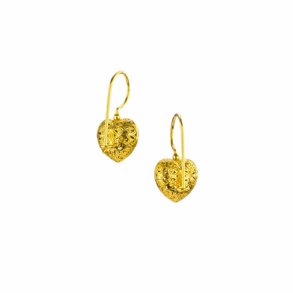 Kallisto tiny Heart Earrings in Gold plated silver 925