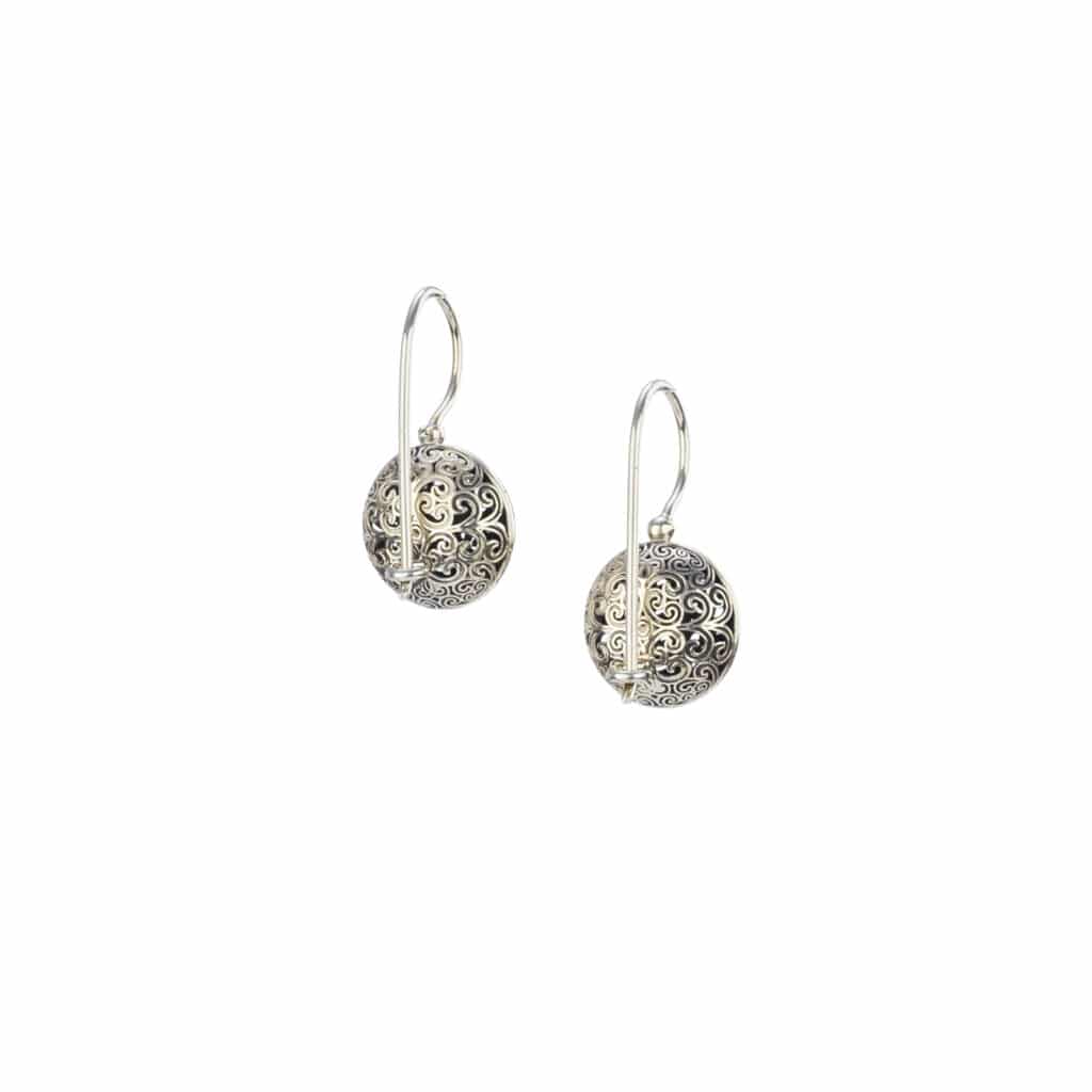Kallisto tiny Round Earrings in oxidized Silver 925