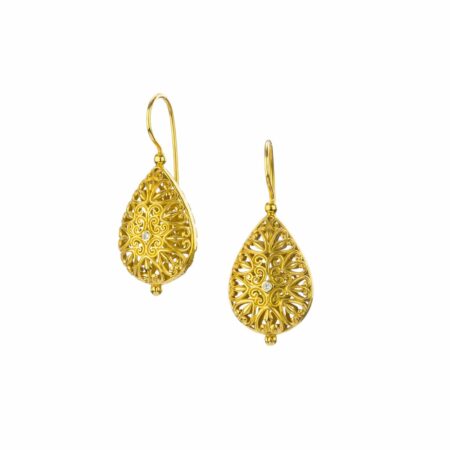 Kallisto Teardrop Earrings in Gold plated silver 925