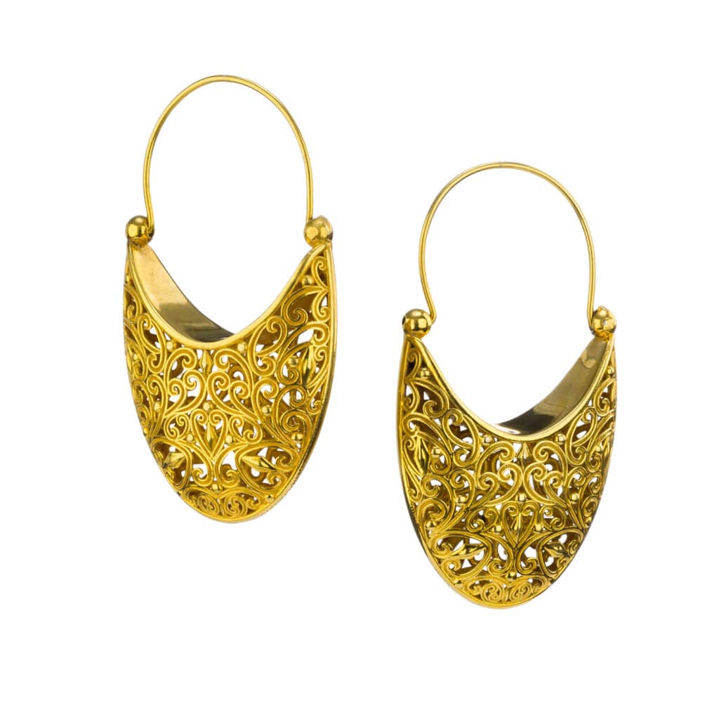Kallisto Earrings in Gold Plated silver - Image 3