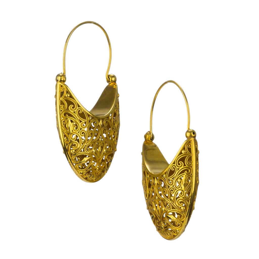 Kallisto Earrings in Gold Plated silver - Image 5