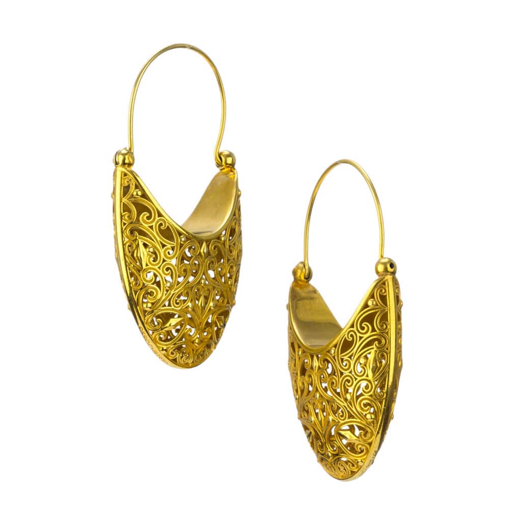 Kallisto Earrings in Gold Plated silver - Image 3