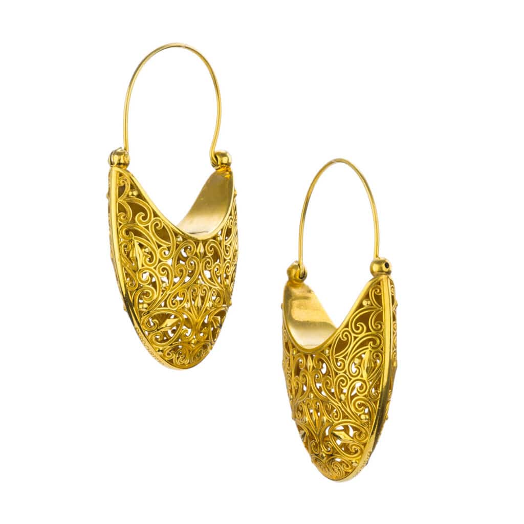 Kallisto Earrings in Gold Plated silver - Image 3
