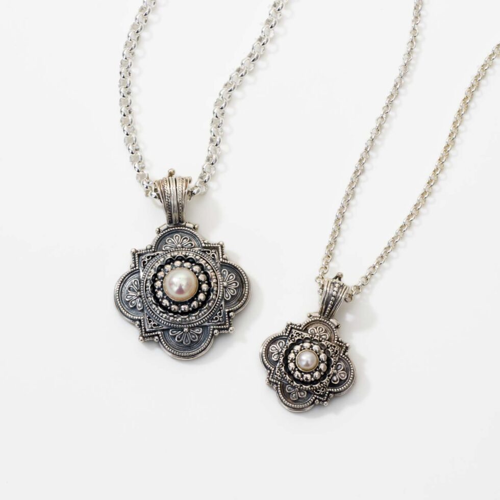 Classic Necklaces for Mother and Daughter in sterling silver