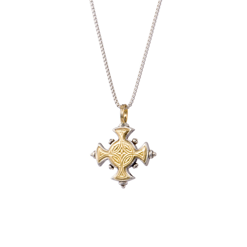 Cyclades Cross in 18K Gold and Sterling Silver