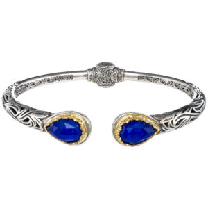 Imperial teardrop Bracelet in 18K Gold and Sterling Silver with Doublet Stones - Image 3