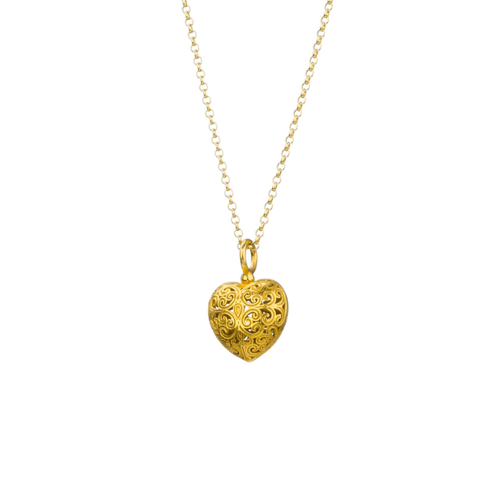 Kallisto Heart pendant in Gold plated silver 925
