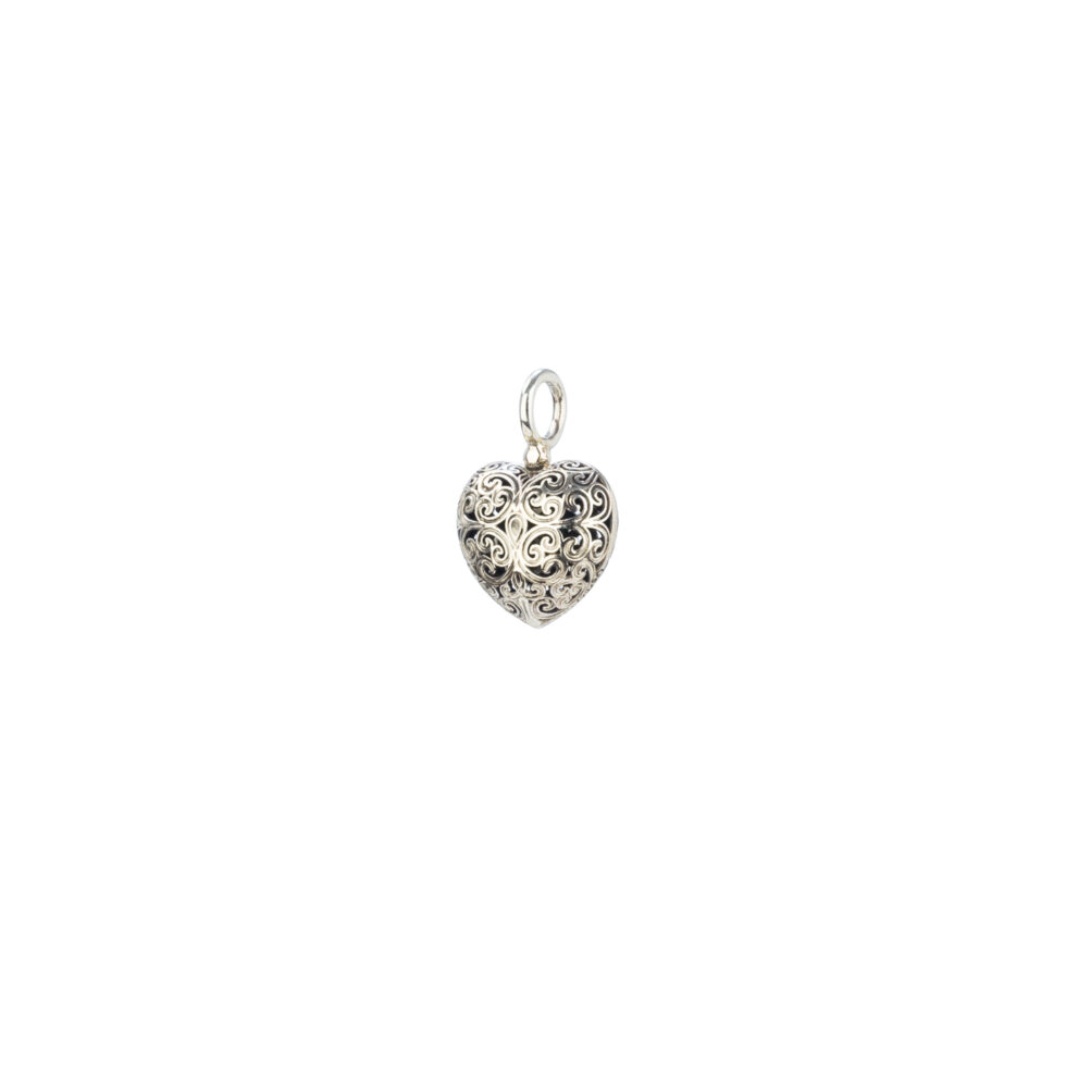 Kallisto Heart pendant in oxidized silver 925