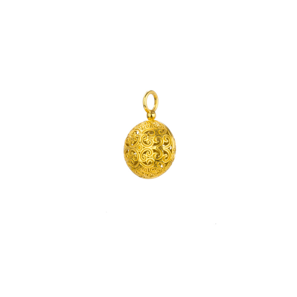 Kallisto round pendant in Gold plated silver 925