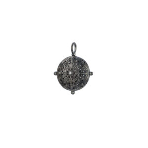 Kallisto round pendant in black plated silver 925 - Image 2