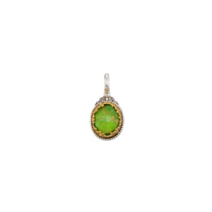 Dione oval Pendant in sterling silver with Gold plated parts - Image 5