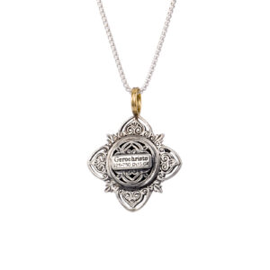 Aretousa cross pendant in 18K Gold and sterling silver - Image 2