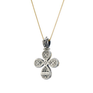 Iris cross in sterling silver with Gold plated parts - Image 5