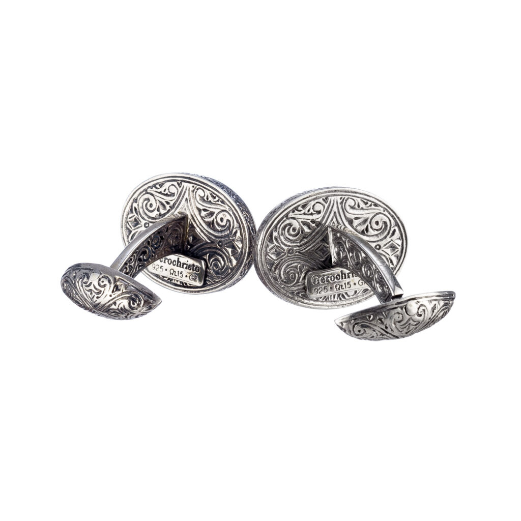 Athina The Goddess Symbol cufflinks in Sterling Silver