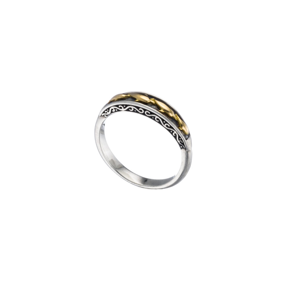 Dolphins ring in 18K Gold and Sterling Silver