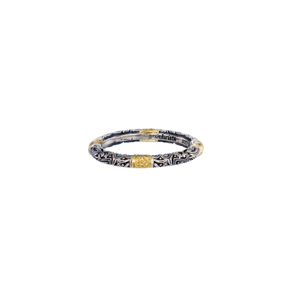 Eva band rings in 18K solid Yellow Gold and Sterling silver