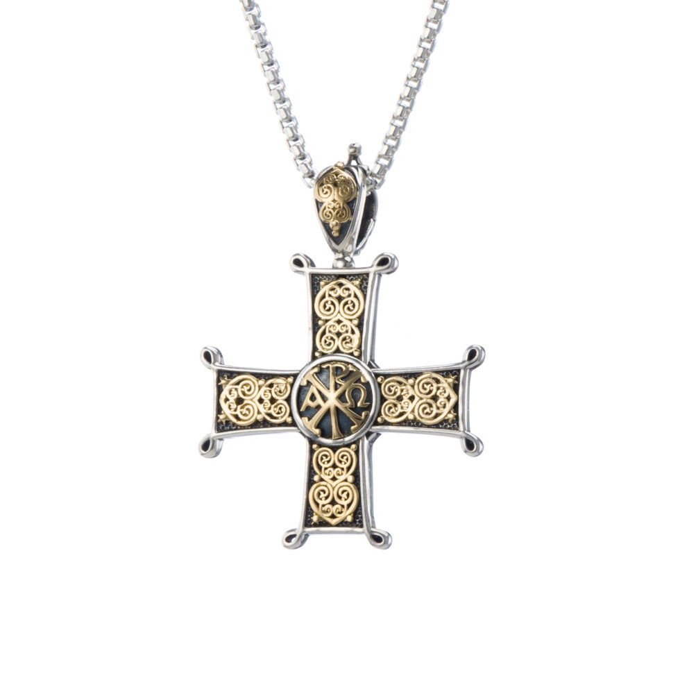Cross in 18K Gold and Sterling silver