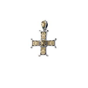 Erotokritos and Aretousa small Cross in 18K Gold and Sterling silver - Image 2