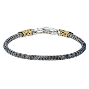 Erotokritos Chain Bracelet in 18K Gold and Sterling silver with ruby - Image 2