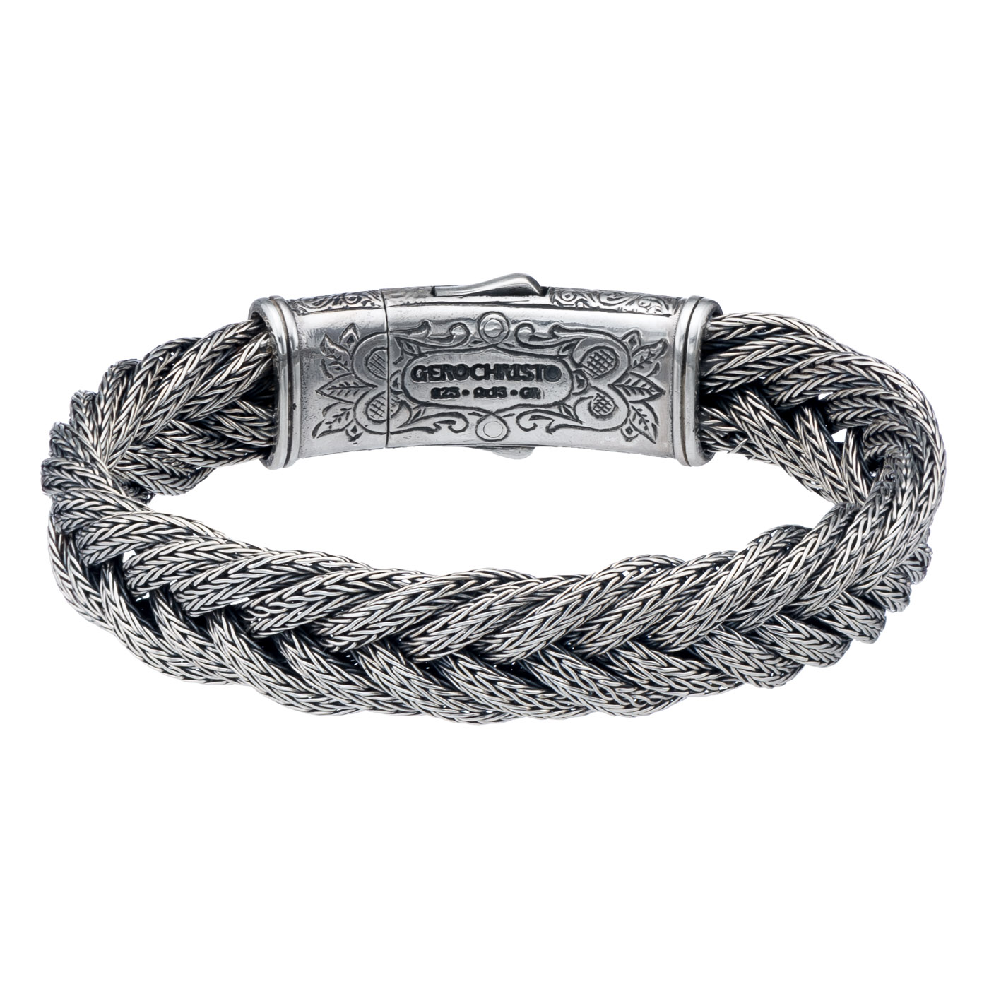 Minoas Braid chain Bracelet in Sterling silver