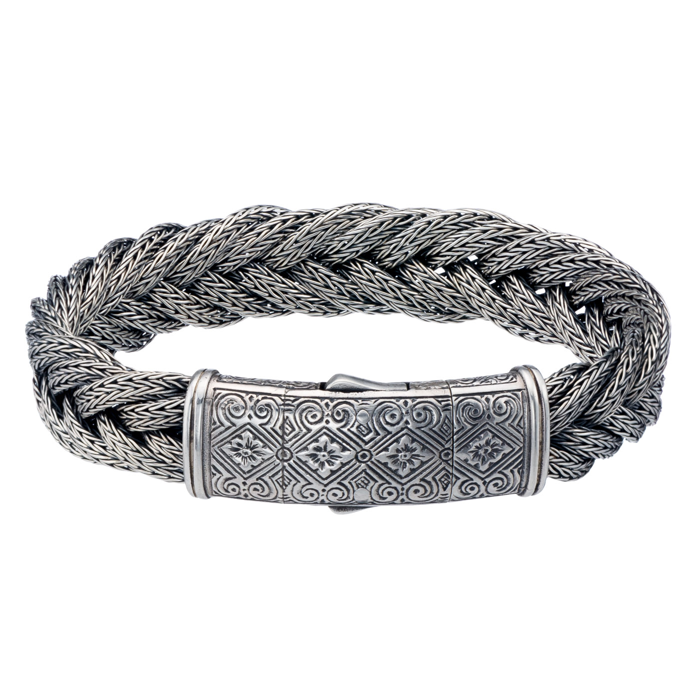 Minoas Braid chain Bracelet in Sterling silver
