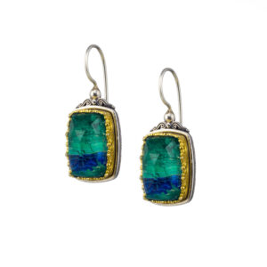Iris Earrings in Sterling Silver with Gold Plated Parts