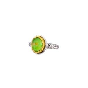 Iris ring in Sterling Silver with Gold Plated Parts