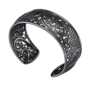 Kallisto Cuff Bracelet in Black plated Silver 925 - Image 2