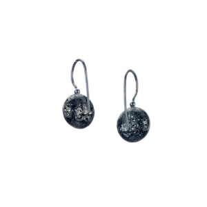 Kallisto Round earrings in Black plated silver 925 - Image 2